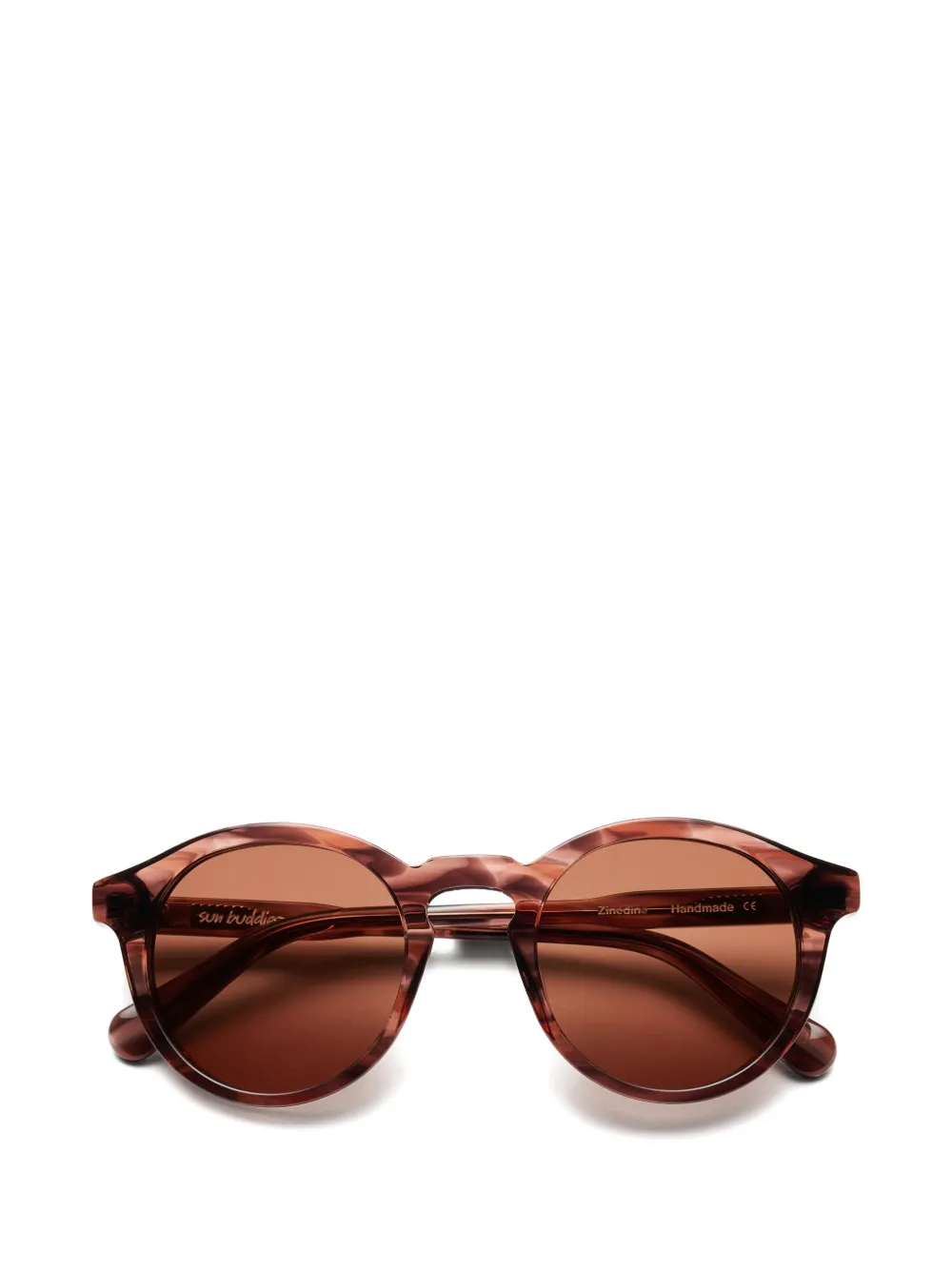 Sun Buddies Zinedine Round-frame Sunglasses In Brown