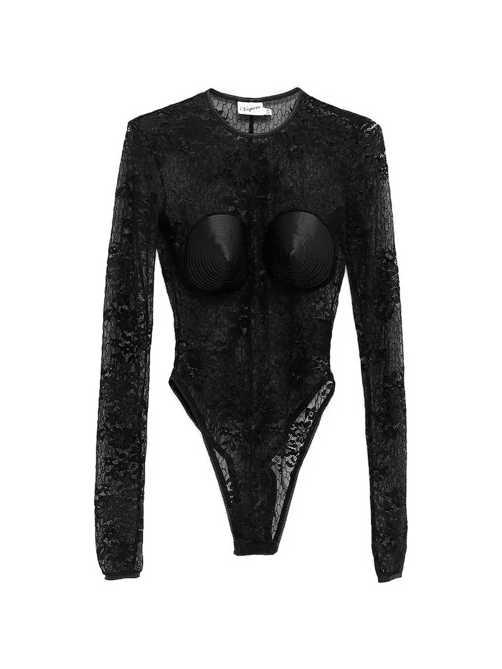 Vaquera lace cone-cup bodysuit - Schwarz