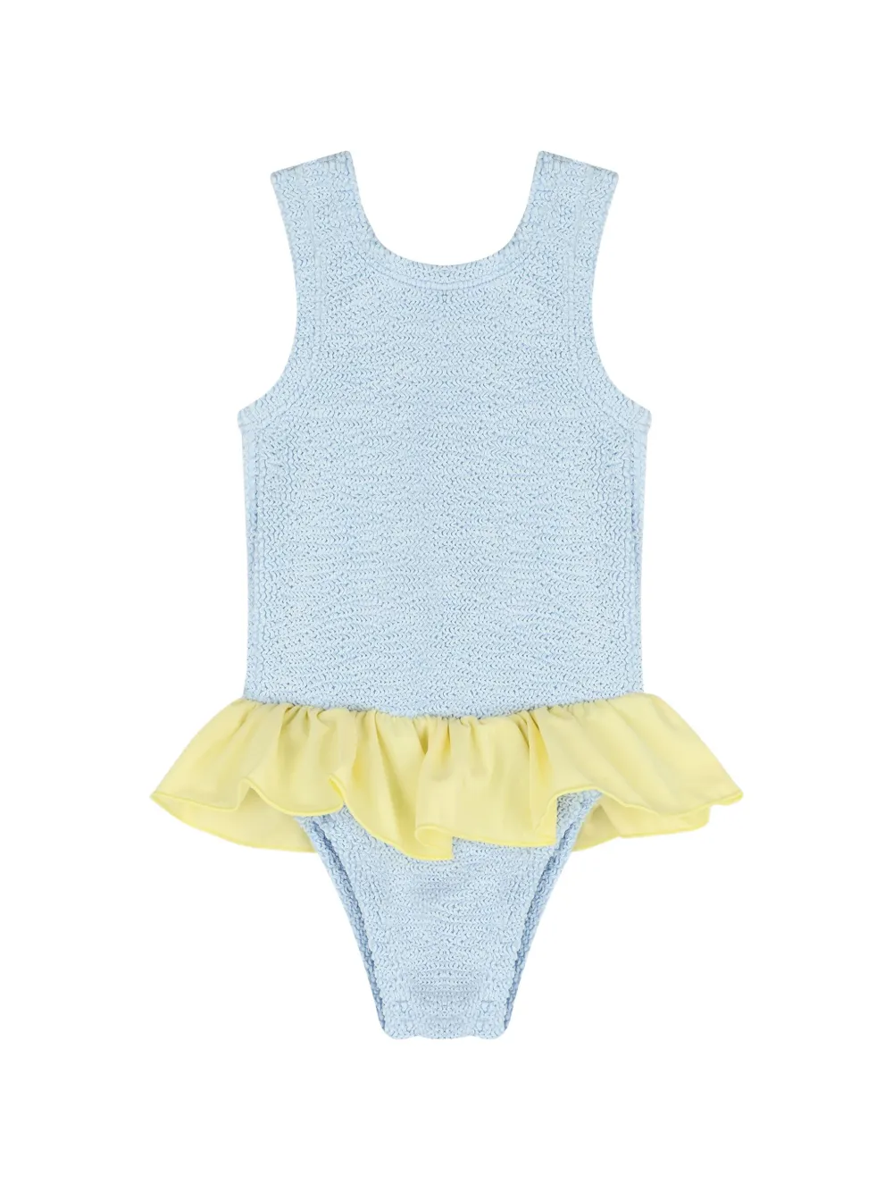 Hunza G Kids Denise ruffled swimsuit - Blau