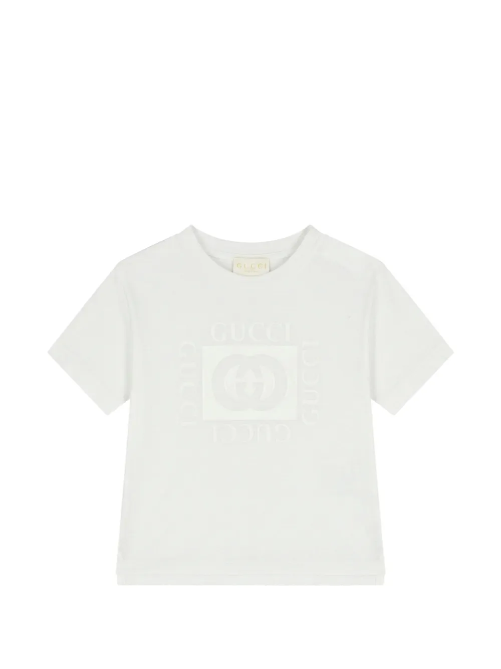 Gucci Kids Interlocking G logo-print T-shirt - Weiß
