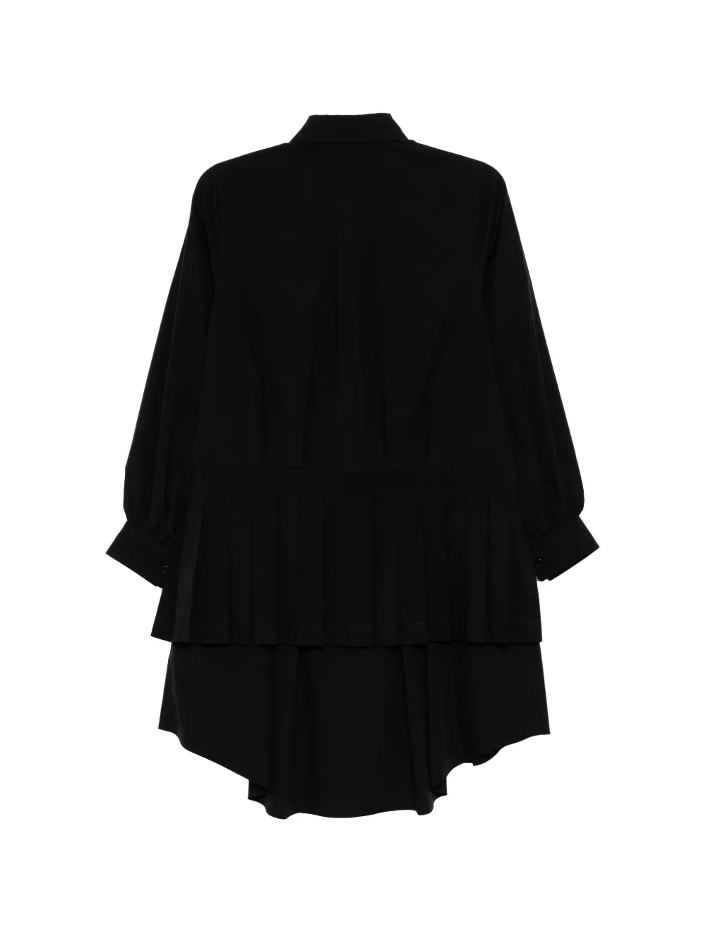 Noir Kei Ninomiya Geplooide shirtjurk Zwart