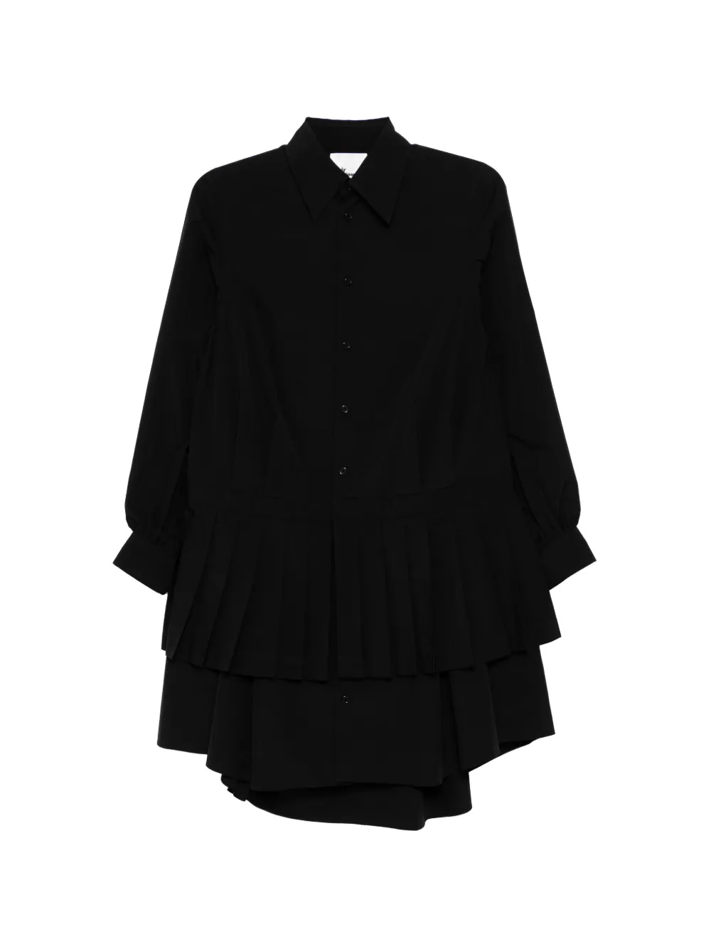 Noir Kei Ninomiya pleated shirt dress - Nero