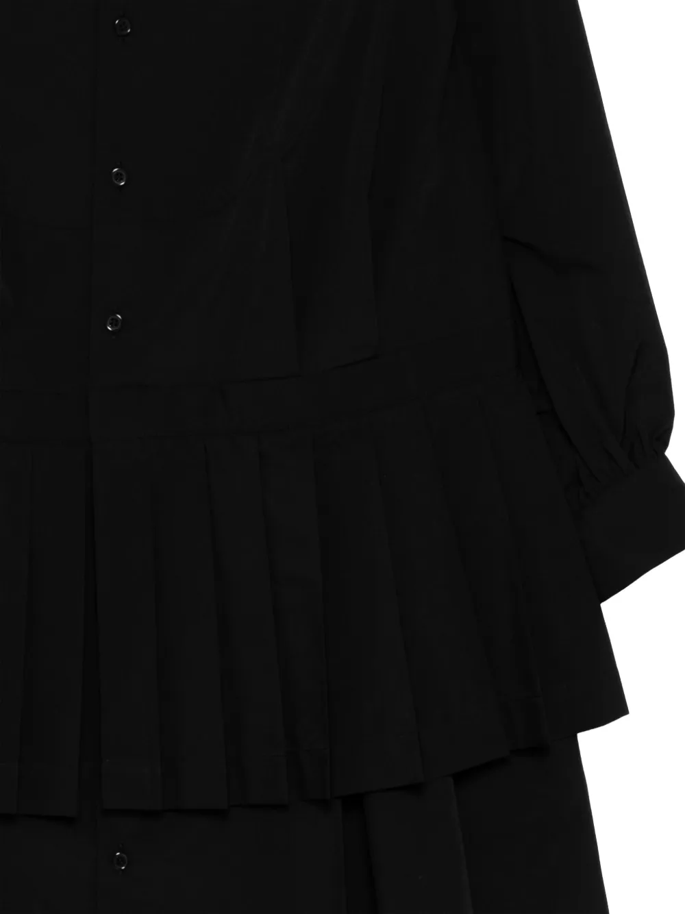 Noir Kei Ninomiya Geplooide shirtjurk Zwart