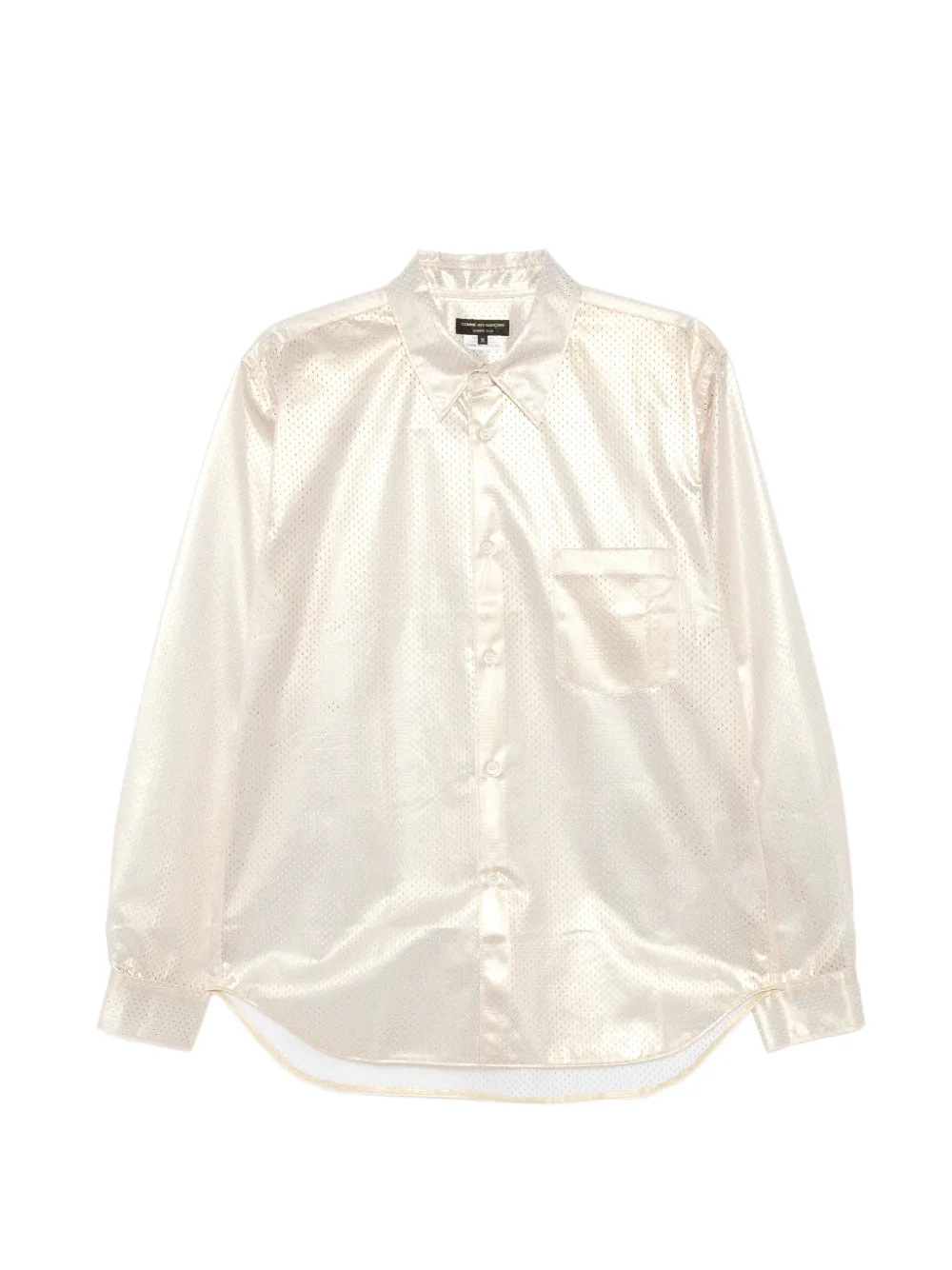 Comme des Garçons Homme Plus metallic-effect shirt - Oro
