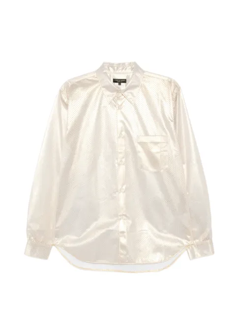 Comme des Garçons Homme Plus camisa con efecto metalizado