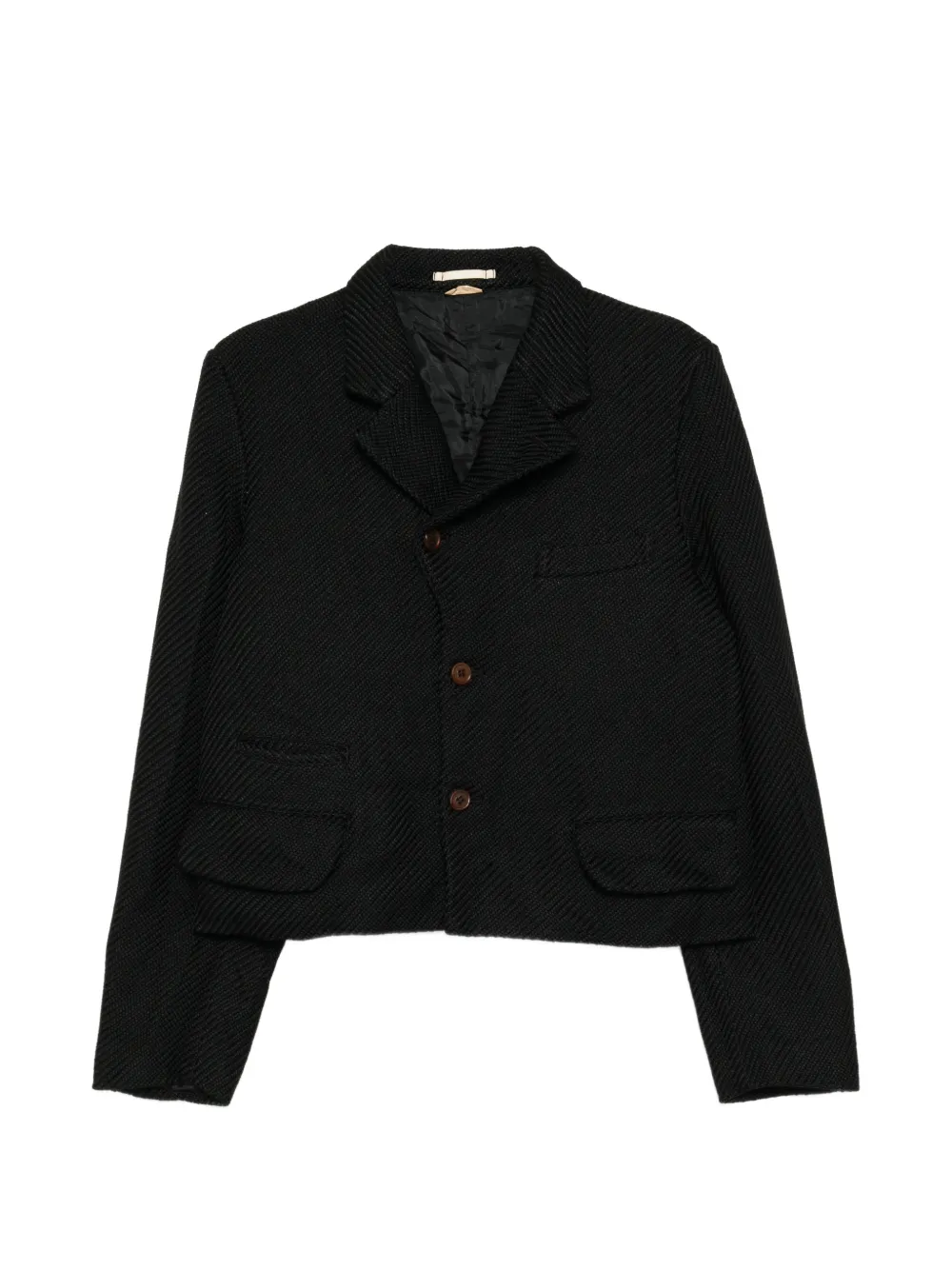 Comme des Garçons Homme Plus diagonal-weave jacket - Nero