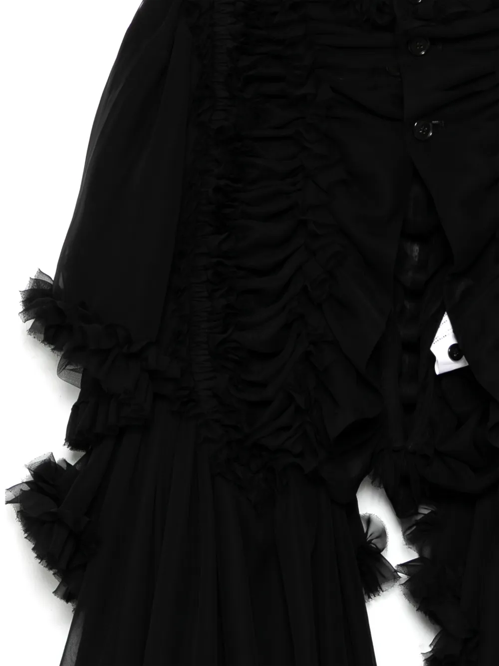 Noir Kei Ninomiya Jack met ruches Zwart
