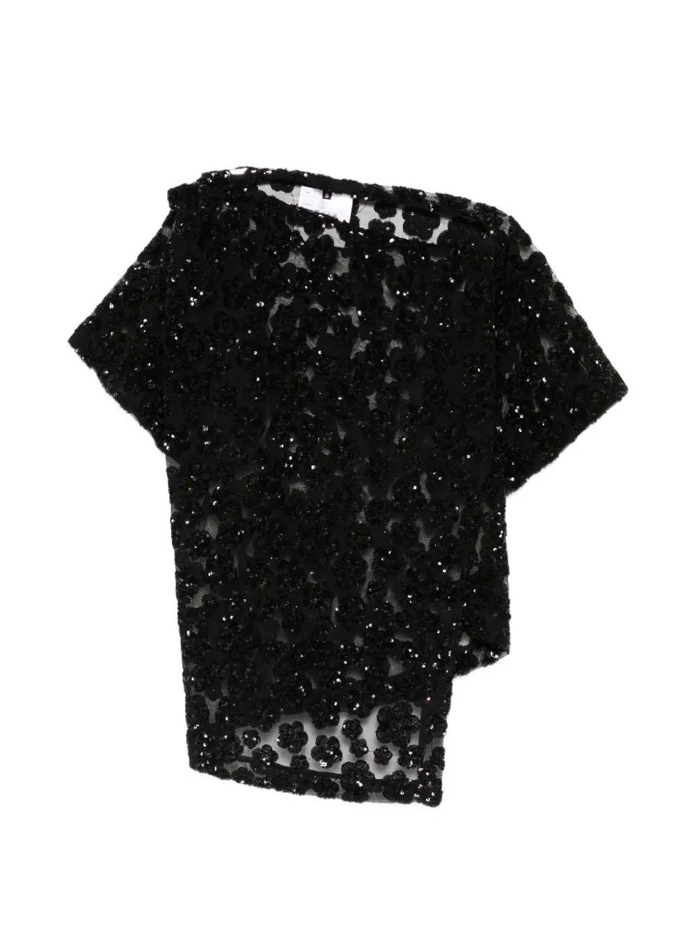 Junya Watanabe sequin-embellished top - Nero