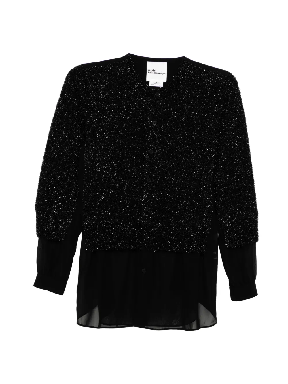 Noir Kei Ninomiya glittered shirt - Nero
