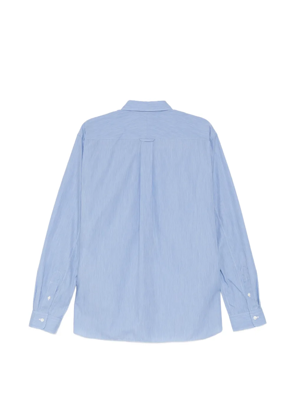 Junya Watanabe MAN Gestreept overhemd met patchwork Blauw