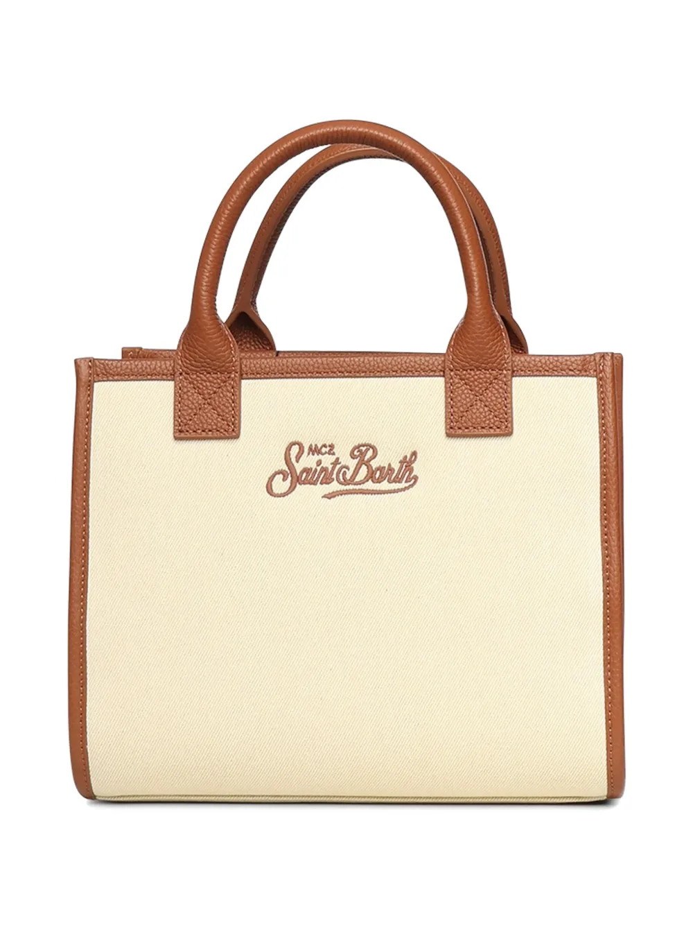 MC2 Saint Barth Saint Barth shopper met geborduurd logo Beige
