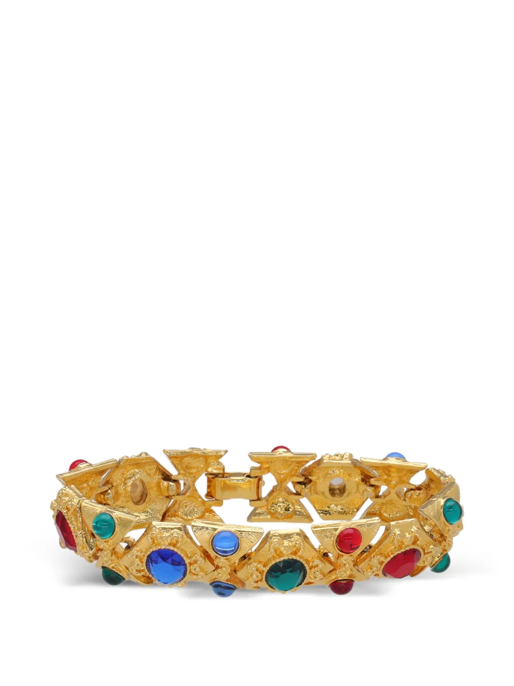 Vintage embellished geometric bracelet - Oro