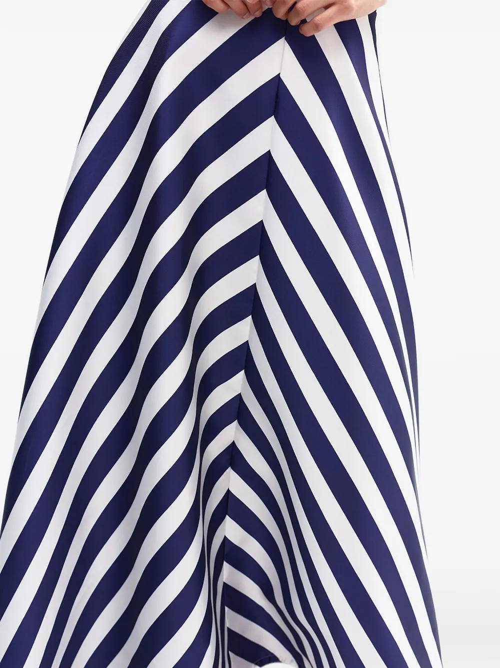 Aston Studio Audrey strapless maxi-avondjurk met strepen Blauw