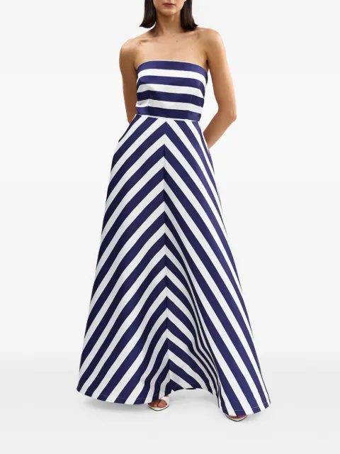 Aston Studio Audrey strapless striped gown maxi dress 