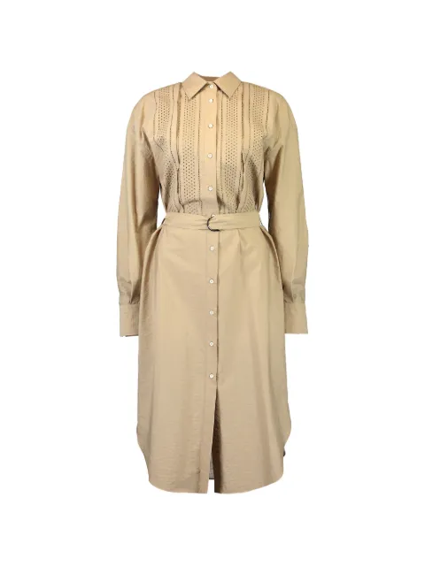 Brunello Cucinelli broderie-anglaise belted midi shirt dress
