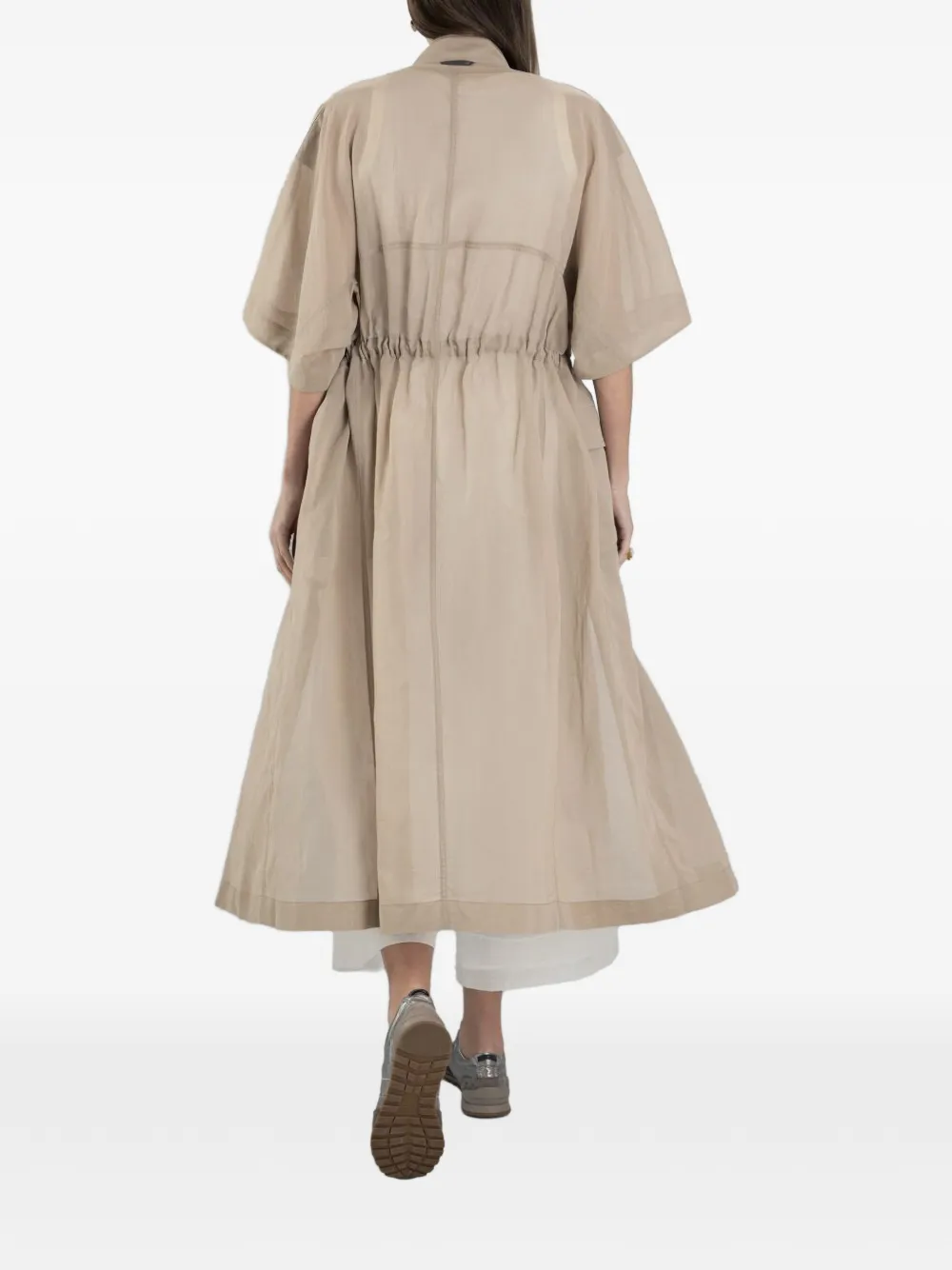 Brunello Cucinelli Broderie Anglaise midi-blousejurk Beige