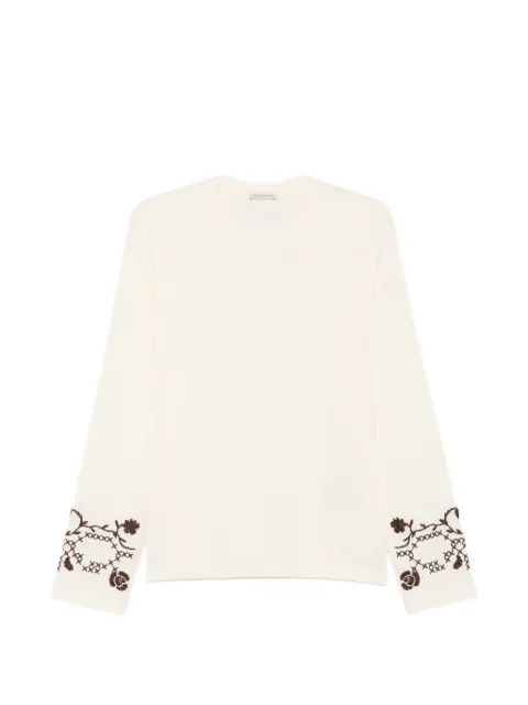 Moncler embroidered long-sleeve T-shirt