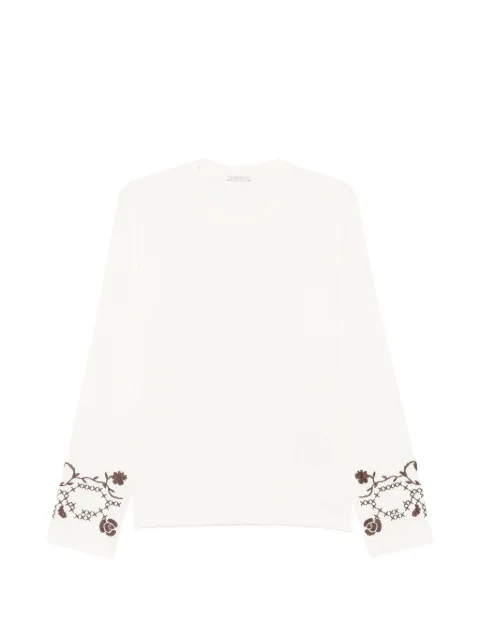 Moncler embroidered long-sleeve T-shirt
