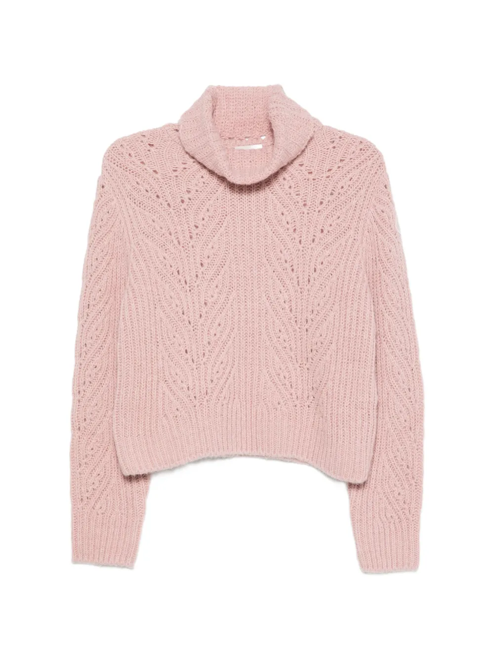 Moncler cable-knit roll-neck sweater Roze