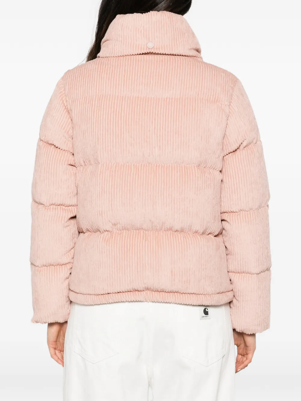 Moncler Lumineux corduroy puffer jacket Roze