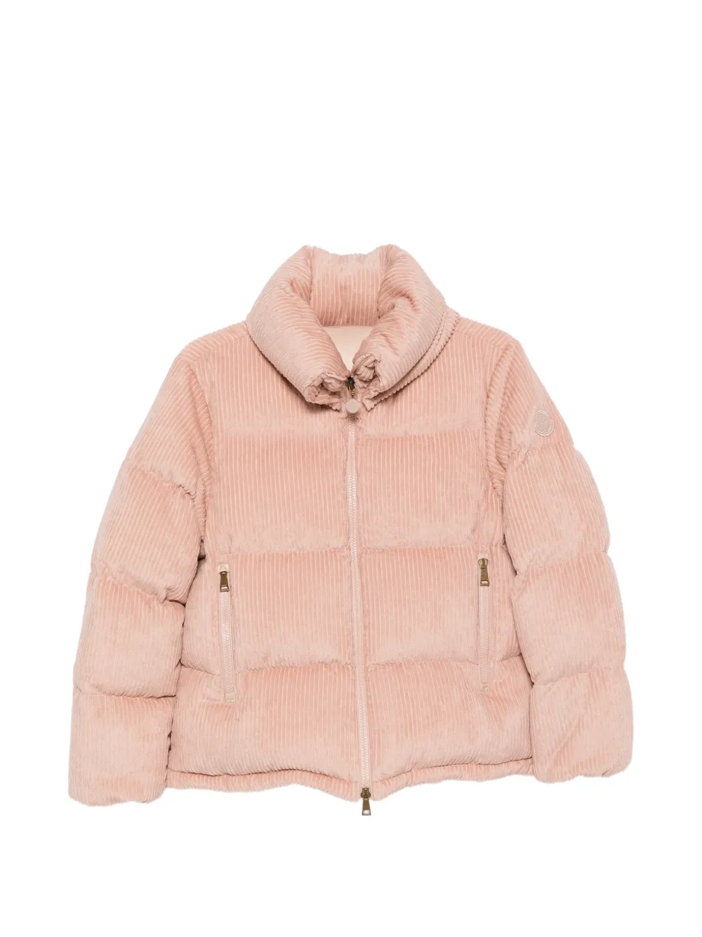 Moncler Lumineux corduroy puffer jacket Roze