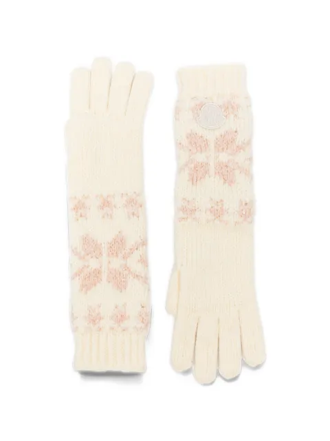 Moncler snowflake-intarsia sequin-embellished gloves