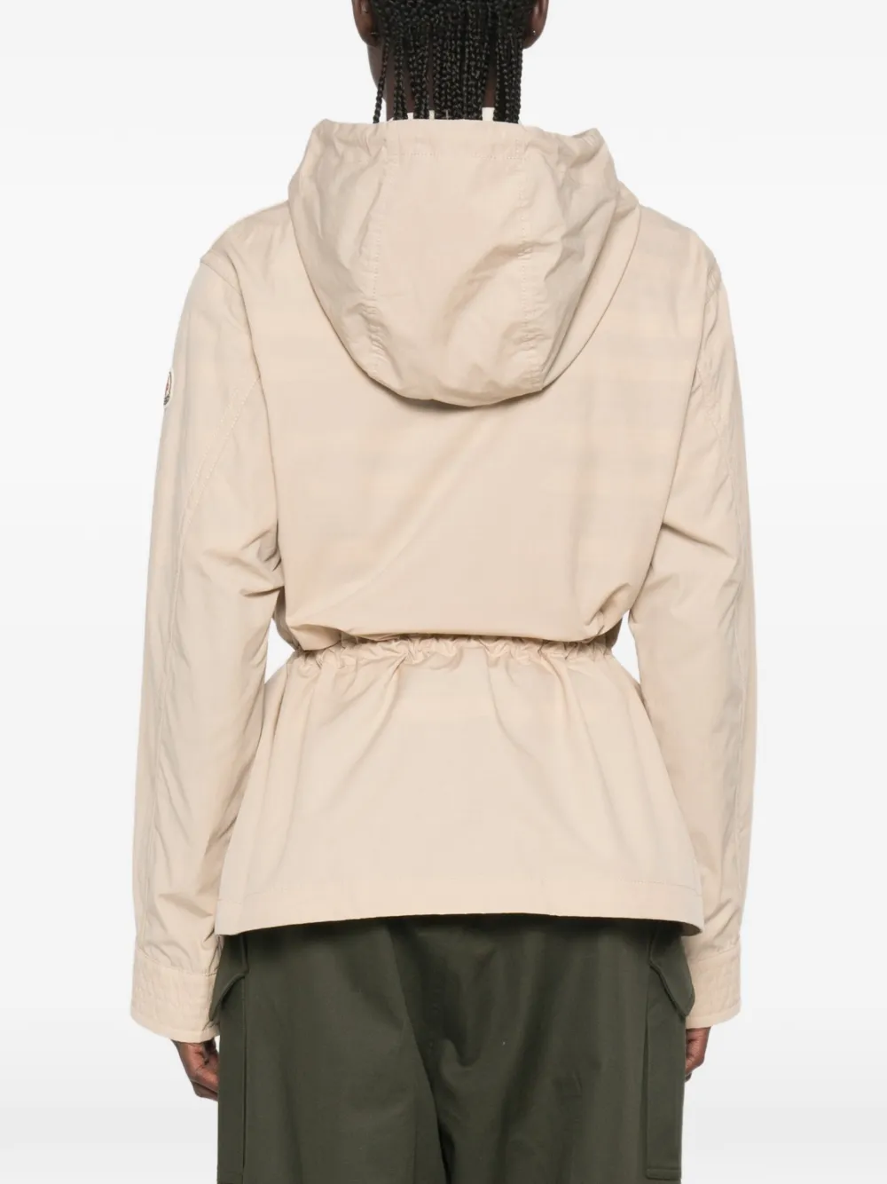 Moncler Serin parka van katoenblend met capuchon Beige