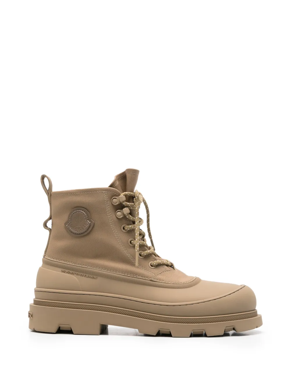 Moncler Vera lace-up ankle boots Beige