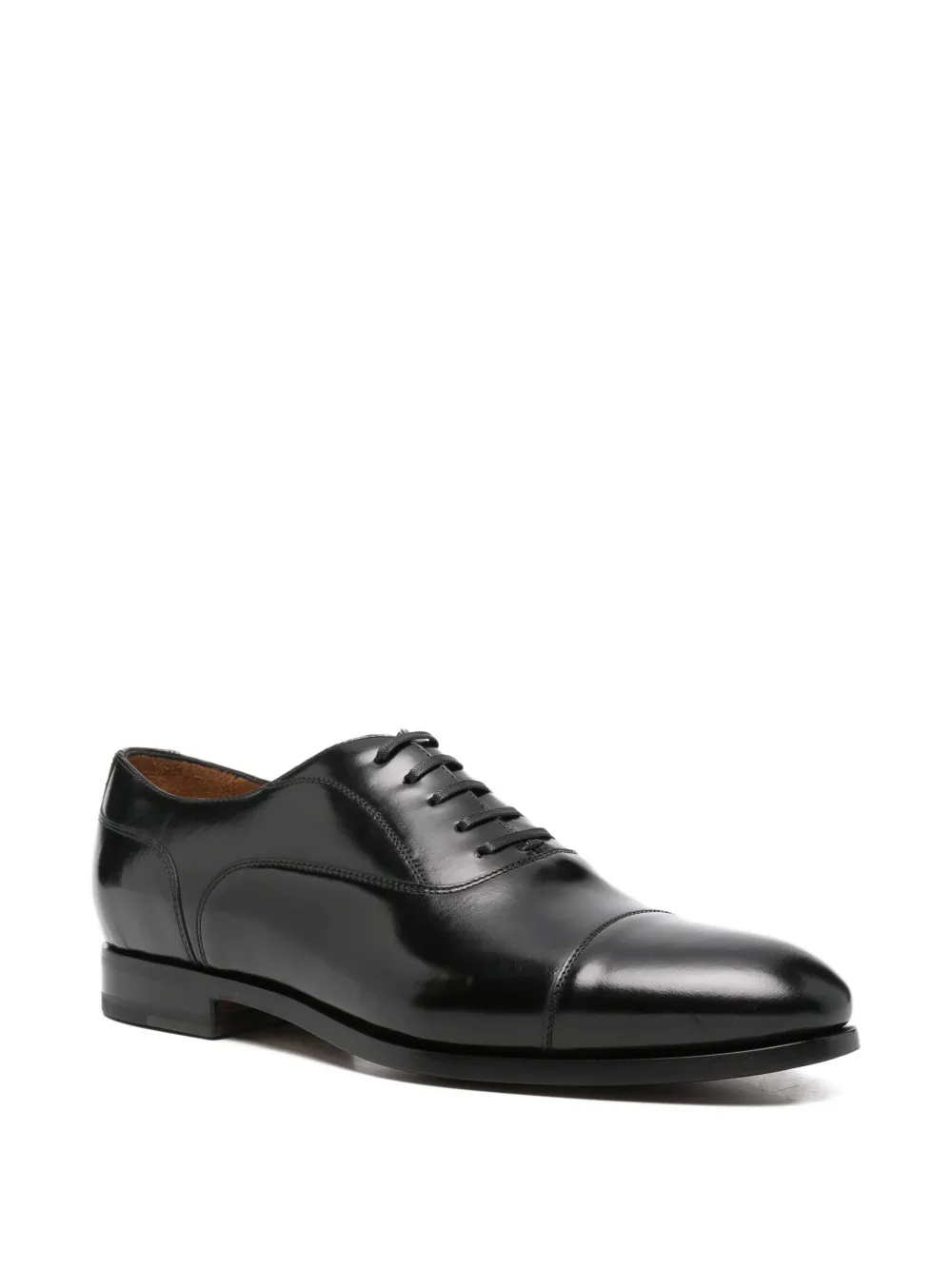 Ortigni almond-toe derby shoes Zwart