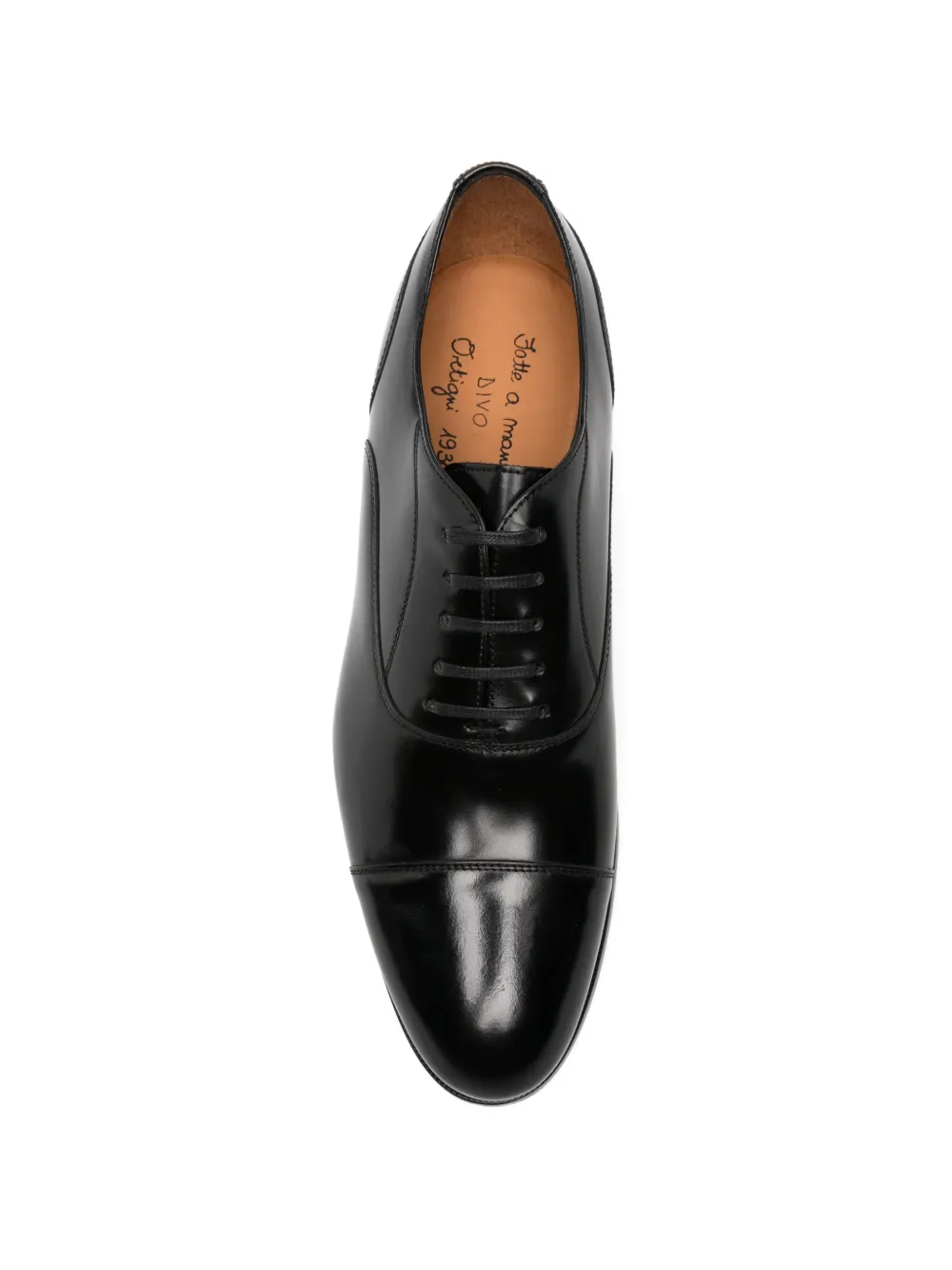 Ortigni almond-toe derby shoes Zwart
