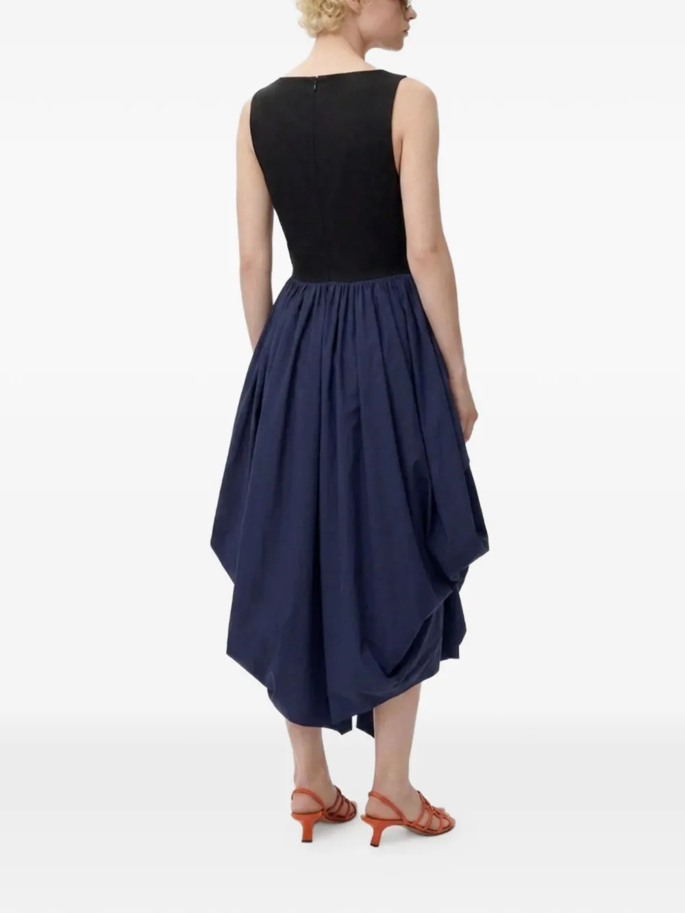 LOEWE Asymmetrische gelaagde jurk Blauw