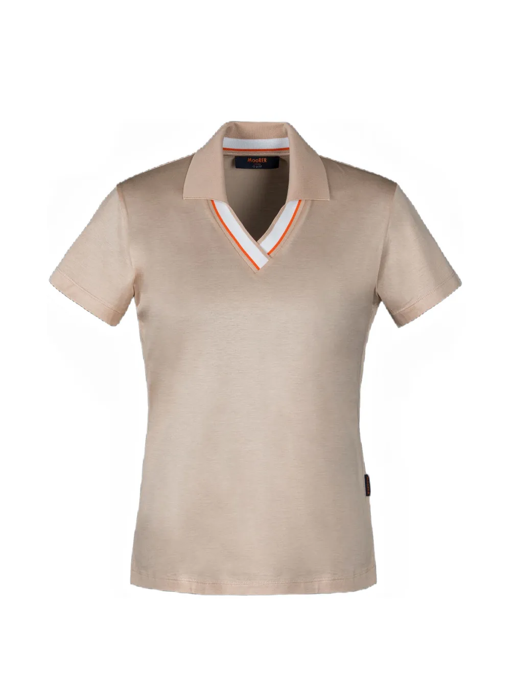 Moorer Esker-Jcg striped-trim polo shirt - Toni neutri
