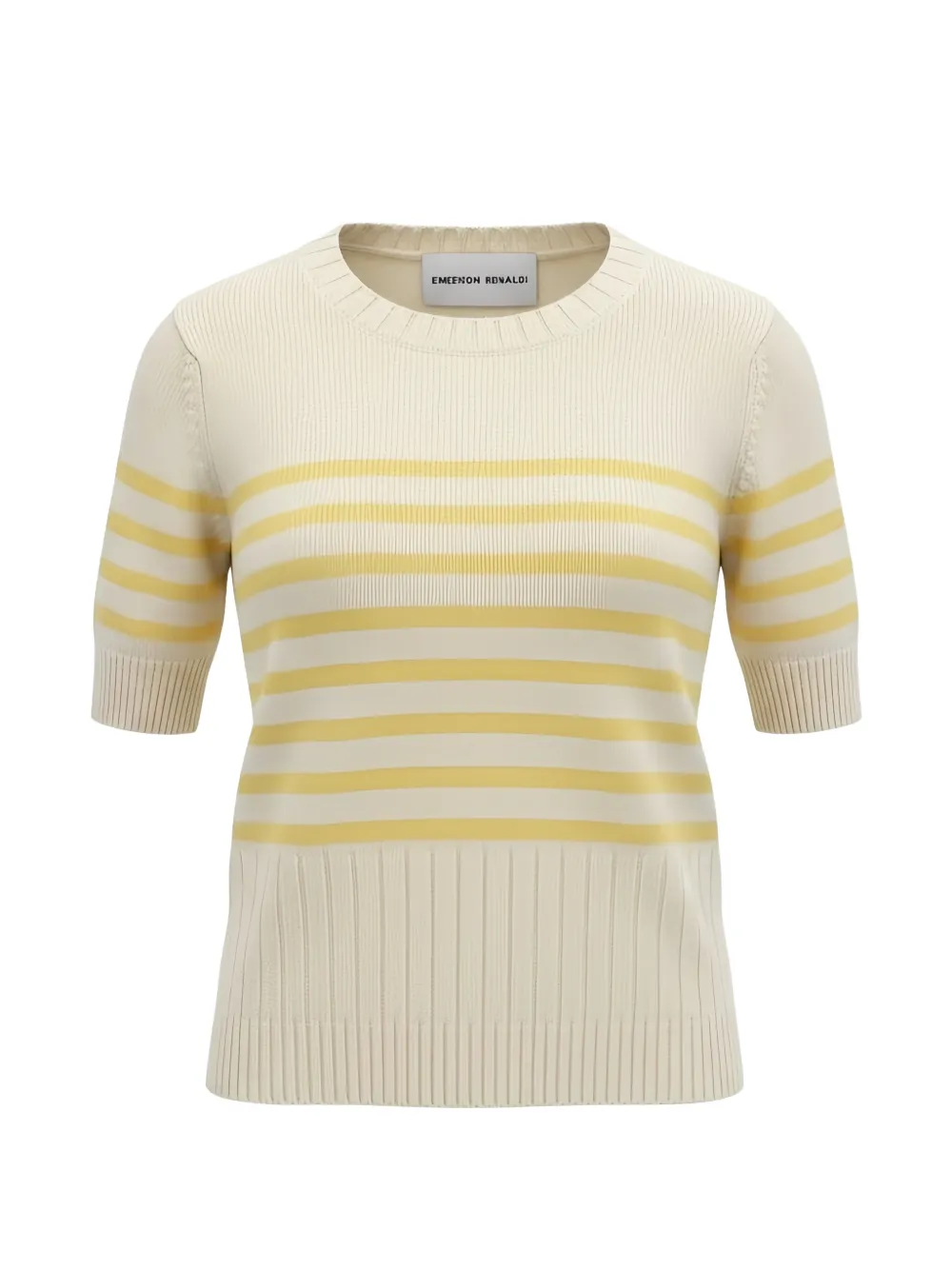 Emerson Renaldi striped short-sleeve sweater - Neutrals
