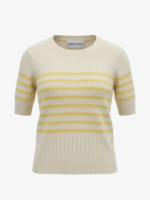 Emerson Renaldi striped short-sleeve sweater