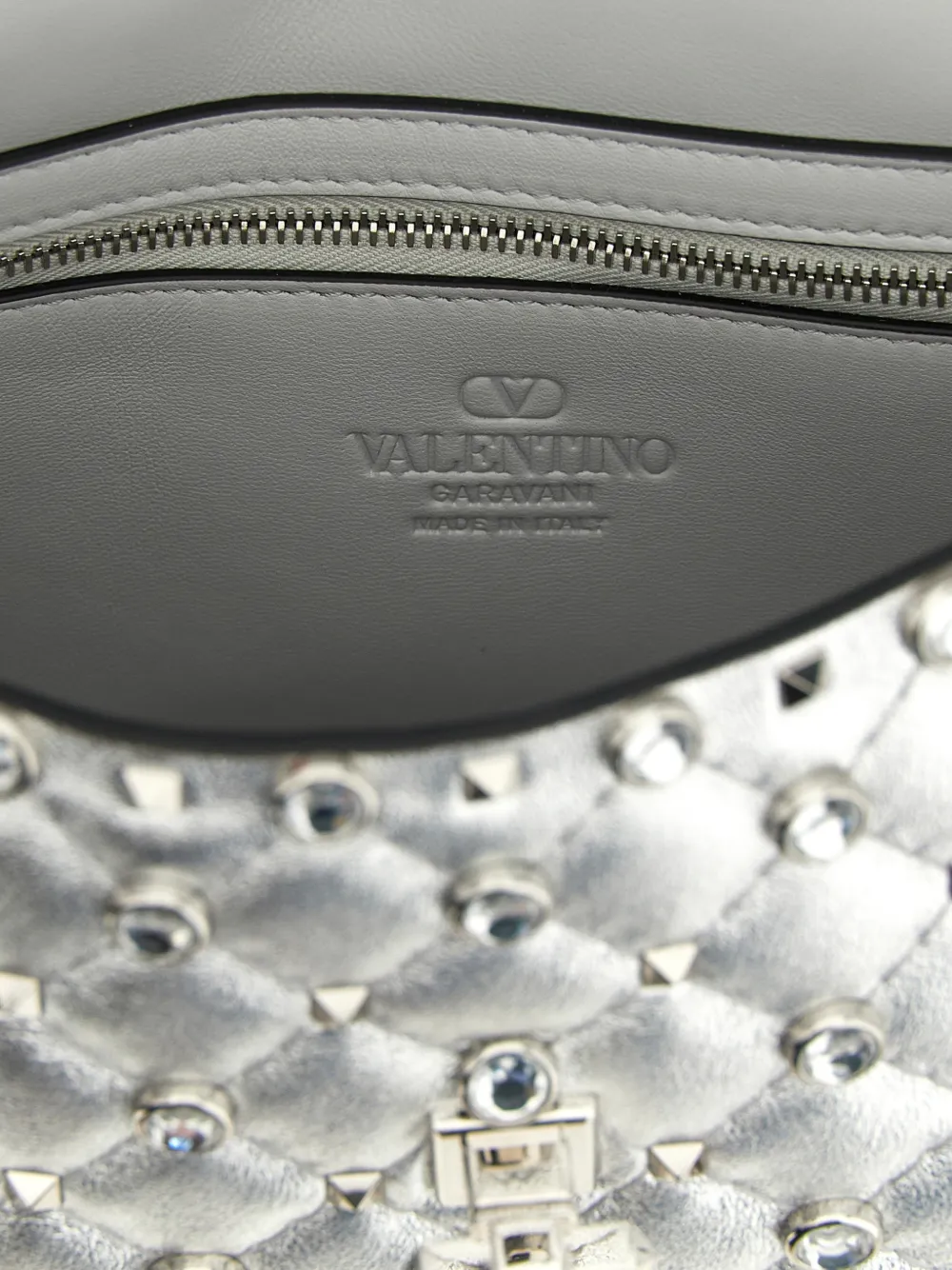Valentino Garavani Rockstud Spike schoudertas Zilver