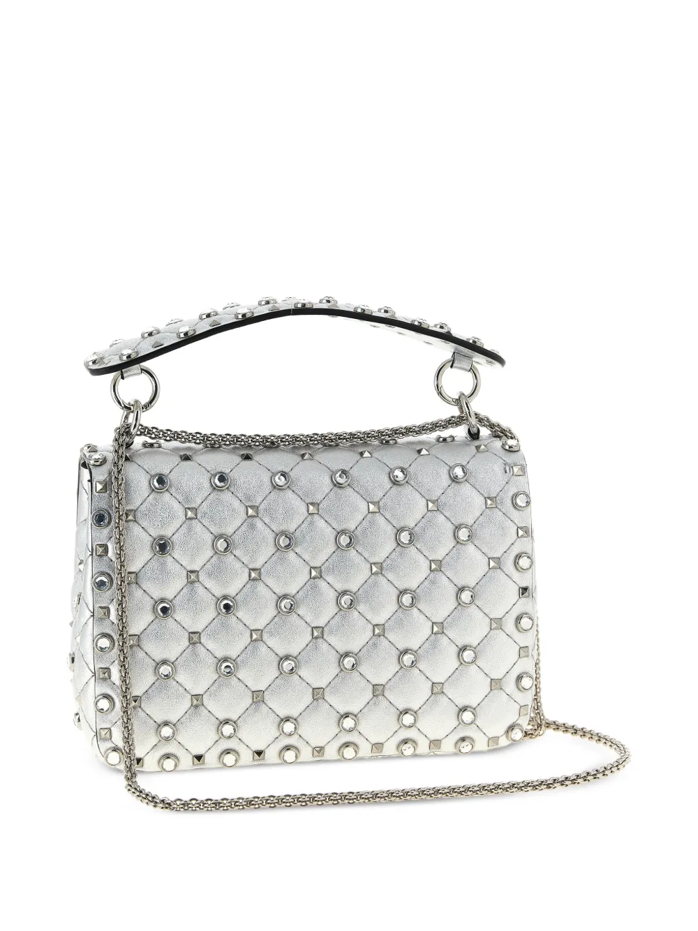 Valentino Garavani Rockstud Spike schoudertas Zilver
