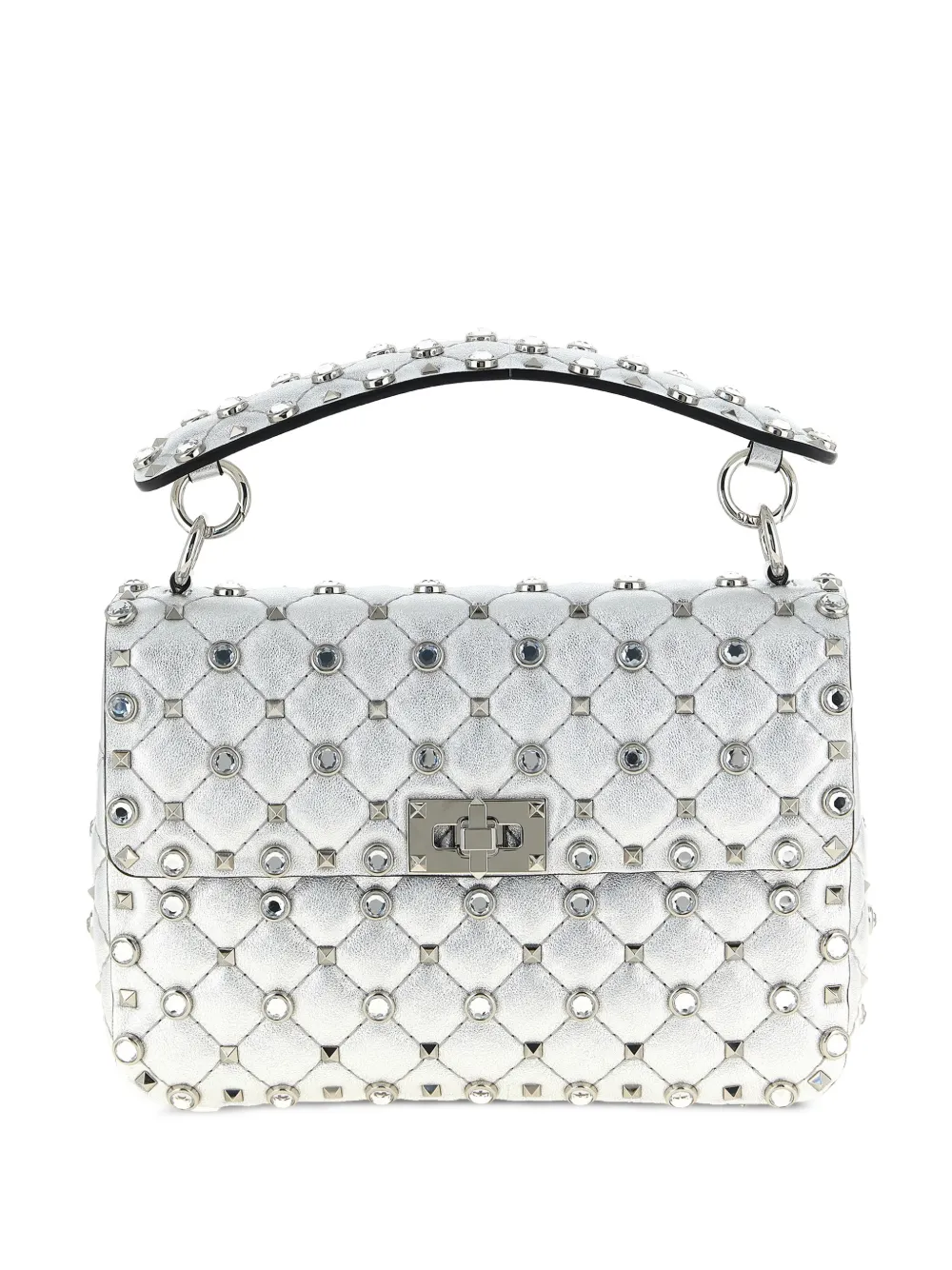 Valentino Garavani Rockstud Spike shoulder bag - Argento
