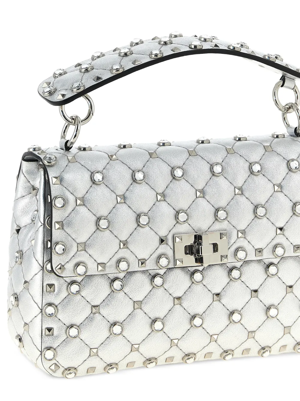 Valentino Garavani Rockstud Spike schoudertas Zilver