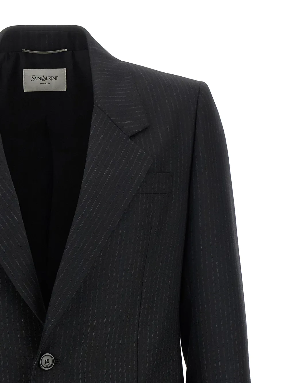 Saint Laurent Wollen blazer met krijtstreep Grijs