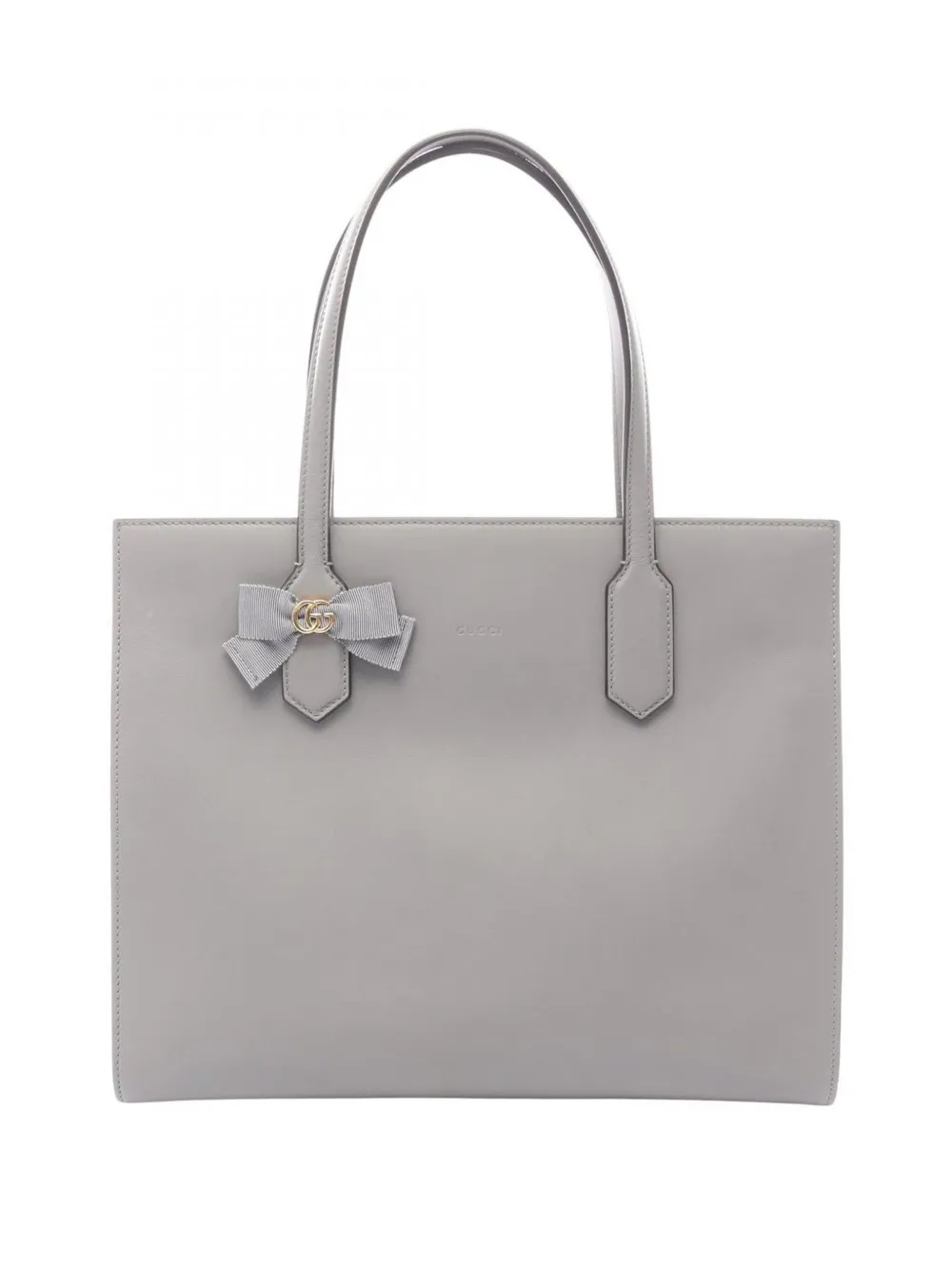 Gucci Pre-Owned 2016-2026 Leather GG Ribbon satchel - Grigio