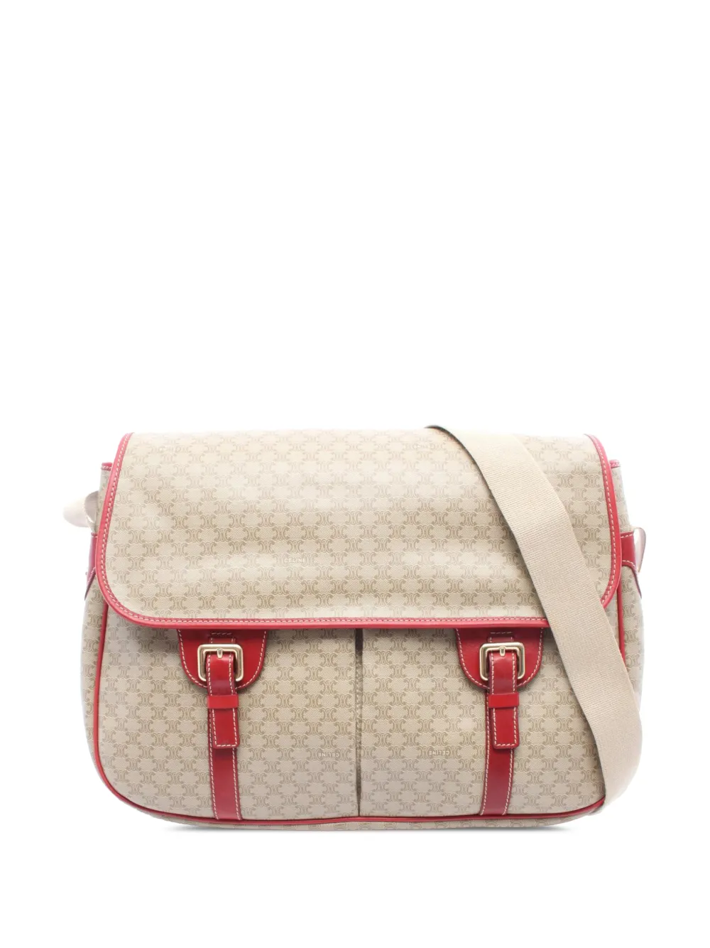 Celine Pre-Owned 20th Century Macadam Coated Canvas crossbody bag - Nude