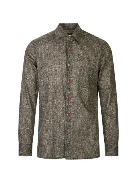 Kiton textured-finish button-up shirt