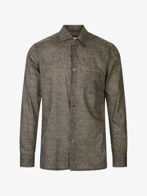 Kiton textured-finish button-up shirt