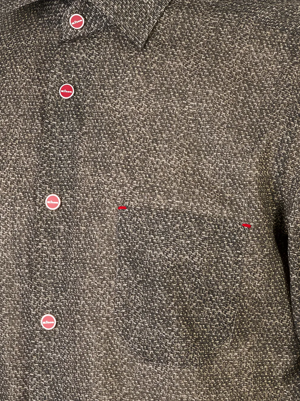 Kiton Button-up overhemd met textuur Bruin