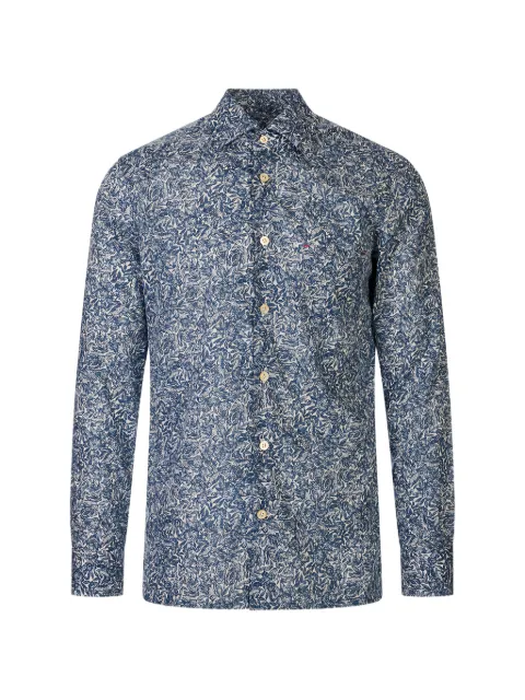 Kiton floral-print long-sleeve shirt