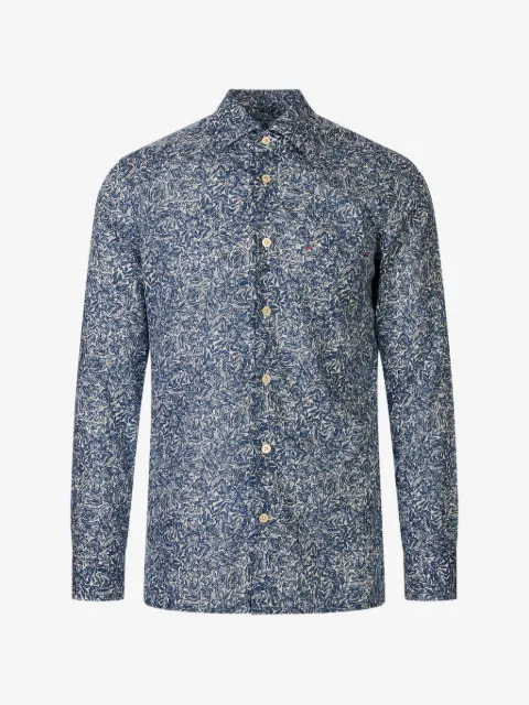 Kiton camisa manga larga con estampado floral