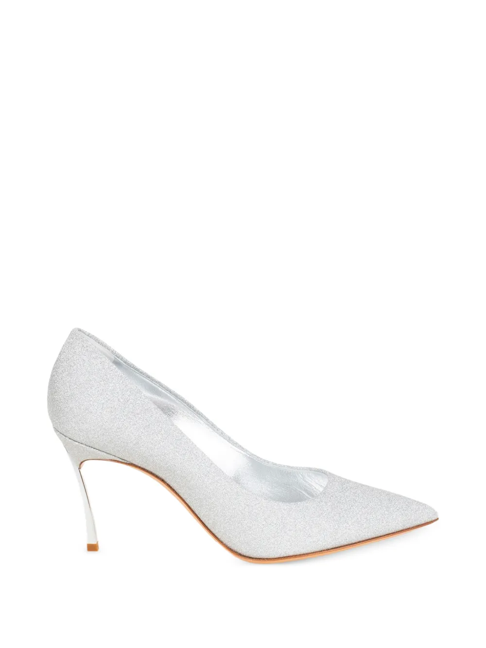 Casadei glitter-effect pointed-toe pumps Zilver