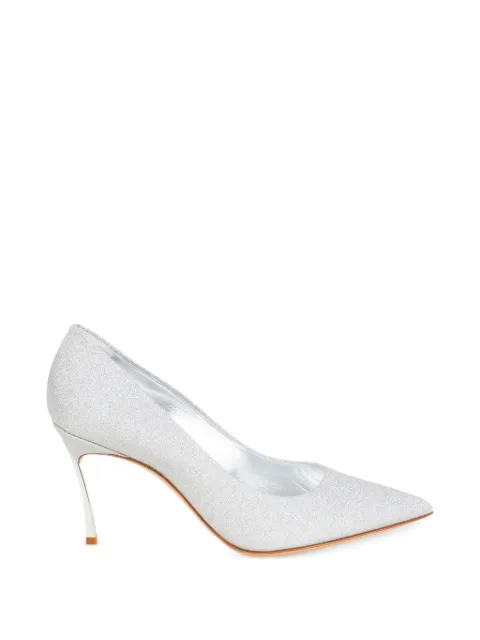 Casadei glitter-effect pointed-toe pumps