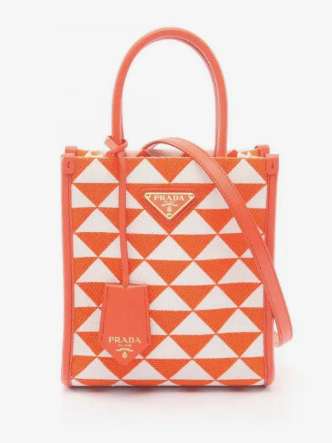 Prada Pre-Owned 2013-2026 Mini Symbole Triangolo Tote satchel