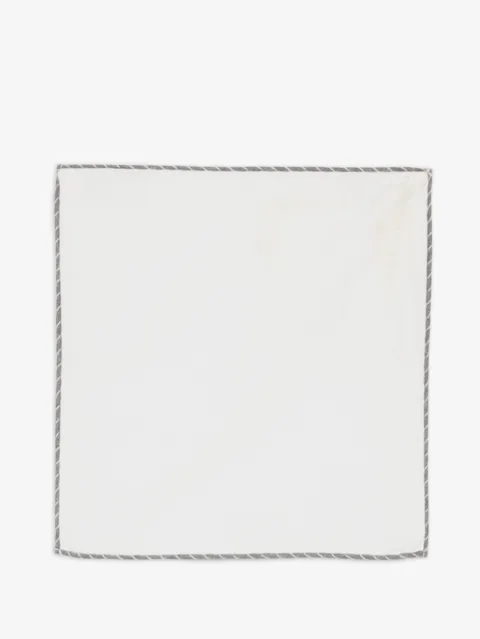 Eleventy contrast-border pocket square